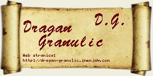 Dragan Granulić vizit kartica